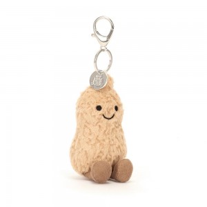 Brelok Jellycat Amuseables Peanut,18cm x 5cm x 5cm Brązowe | Polska ERGU-94023
