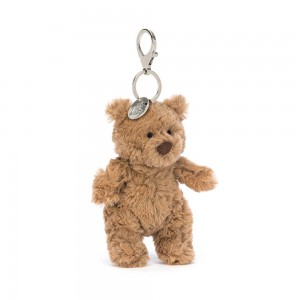 Brelok Jellycat Bartholomew Miś,18cm x 6cm x 5cm Brązowe | Polska ERMO-29840