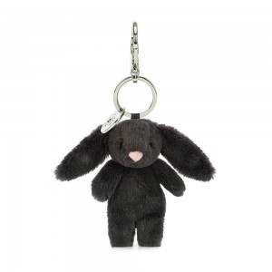 Brelok Jellycat Bashful Króliczek Inky,15cm x 4cm x 3cm Czarne | Polska BQGU-34162