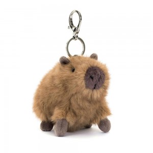 Brelok Jellycat Clyde Capybara,14cm x 6cm x 10cm Brązowe | Polska OSBZ-82576