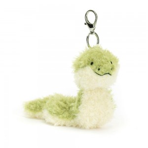 Brelok Jellycat Little Snake,16cm x 5cm x 16cm Zielone | Polska AGDC-76058