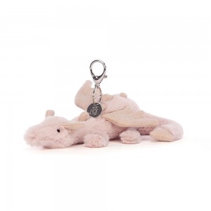Brelok Jellycat Rose Dragon,12cm x 8cm x 22cm Różowe | Polska KNIO-92460