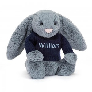 Dziecko Jellycat Bashful Dusky Króliczek,31cm x 12cm x 9cm Niebieskie | Polska PEID-32406
