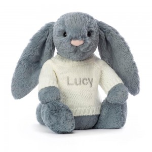 Dziecko Jellycat Bashful Dusky Króliczek with Cream,31cm x 12cm x 9cm Niebieskie | Polska CXDL-97312