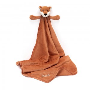 Dziecko Jellycat Bashful Fox Cub Szmatka Przytulanka,56cm x 70cm x 9cm Pomarańczowe | Polska IBVZ-35071