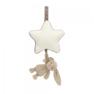 Dziecko Jellycat Bashful Króliczek Musical Pull,30cm x 20cm x 6cm Beżowe | Polska IKJX-50928