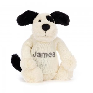 Dziecko Jellycat Bashful Puppy with Cream,31cm x 12cm x 9cm Białe | Polska UDST-42816