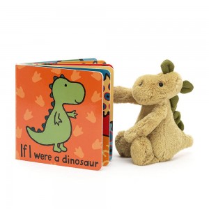 Dziecko Jellycat Dinosaur and Bashful Dino Small, Zielone | Polska QCBK-70169