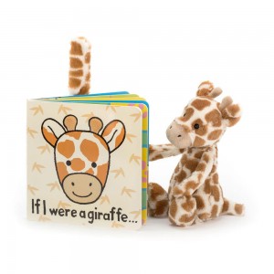 Dziecko Jellycat Giraffe and Bashful Giraffe Small, Pomarańczowe | Polska FVMW-56309