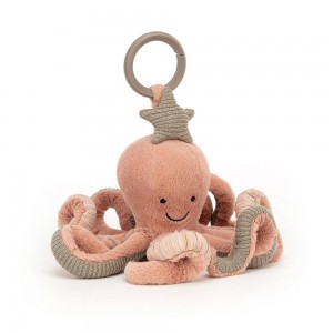 Dziecko Jellycat Odell Octopus Activity Toy,10cm x 20cm x 20cm Pomarańczowe | Polska CSOJ-47586