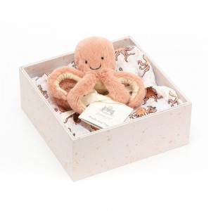 Dziecko Jellycat Odell Octopus Gift Set,18cm x 18cm x 8cm Pomarańczowe | Polska NOCP-56837