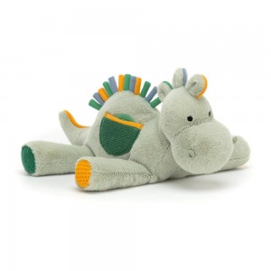 Dziecko Jellycat Peek-a-Book Dino Activity Toy,20cm x 8cm Zielone | Polska XKJM-07135