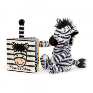 Dziecko Jellycat Zebra Board and Bashful Zebra Medium, Białe | Polska QNGD-26740