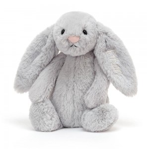 Królik Jellycat Bashful Króliczek Medium,31cm x 12cm x 9cm Szare | Polska BMYL-59741