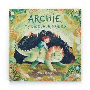 Książeczka Jellycat Archie, My Dinosaur Friend,25cm x 25cm x 1cm Zielone | Polska JCTP-93425