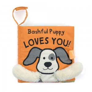 Książeczka Jellycat Bashful Puppy Loves You,15cm x 15cm x 5cm Białe | Polska SMFP-30849