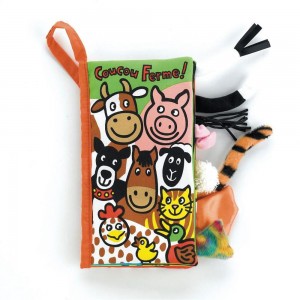 Książeczka Jellycat Coucou Ferme,22cm x 13cm x 5cm Zielone | Polska AJYT-90381