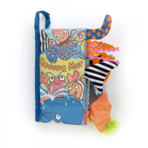 Książeczka Jellycat Coucou Mer,22cm x 13cm x 5cm Niebieskie | Polska EFKW-64759