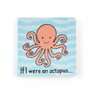 Książeczka Jellycat If I Were An Octopus Board,15cm x 15cm x 2cm Pomarańczowe | Polska DOJT-12057