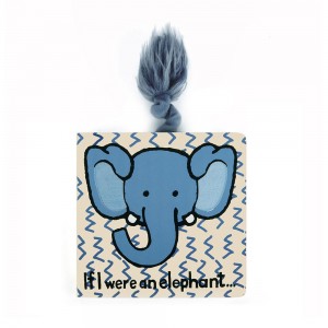 Książeczka Jellycat If I Were An Słoń Board,15cm x 15cm x 2cm Niebieskie | Polska EYUD-14576