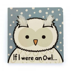 Książeczka Jellycat If I Were an Owl Board,15cm x 15cm x 2cm Szare | Polska MHXL-94360
