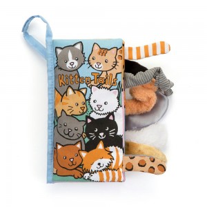 Książeczka Jellycat Kitten Tails Activity,22cm x 13cm x 5cm Niebieskie | Polska DFGA-74320