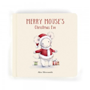 Książeczka Jellycat Merry Mouse's Christmas Eve,19cm x 19cm x 2cm Białe | Polska GJYD-68271