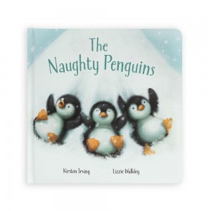 Książeczka Jellycat The Naughty Penguins,21cm x 21cm x 2cm Białe | Polska ZEQR-83690