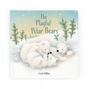 Książeczka Jellycat The Playful Polar Miśs,21cm x 21cm x 2cm Białe | Polska ORKD-79468