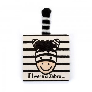 Książeczka Jellycat Zebra Board,15cm x 15cm x 2cm Białe | Polska YNPH-32671