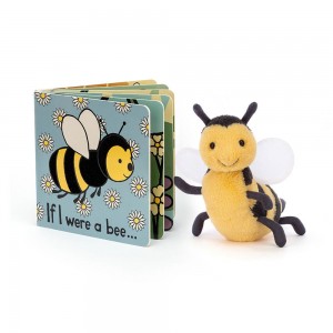 Książeczka Z Ogonkami Jellycat Bee and Brynlee Bee Żółte | Polska VUEX-60492