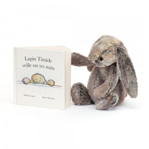 Książeczka Z Ogonkami Jellycat Lapin Timide Veille Sur Tes Nuits and Bashful Cottontail Króliczek Medium Brązowe | Polska DERZ-23918