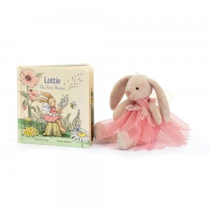 Książeczka Z Ogonkami Jellycat Lottie Fairy Króliczek and Lottie Króliczek Fairy Różowe | Polska JYAP-03972