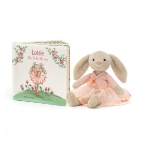 Książeczka Z Ogonkami Jellycat Lottie The Ballet Króliczek and Lottie Króliczek Ballet Różowe | Polska HQLK-20854