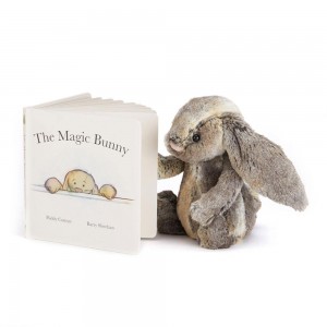 Książeczka Z Ogonkami Jellycat The Magic Króliczek and Bashful Cottontail Króliczek Medium Brązowe | Polska ARYB-98427