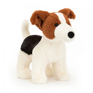 Pluszaki Jellycat Albert Jack Russell,18cm x 6cm x 16cm Białe | Polska FVUZ-18950