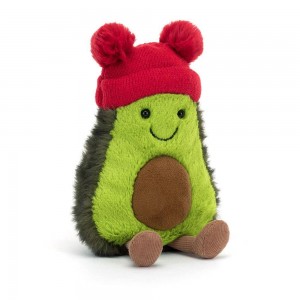 Pluszaki Jellycat Amuseables Bobble Avocado,19cm x 10cm x 6cm Zielone | Polska NBPV-27301