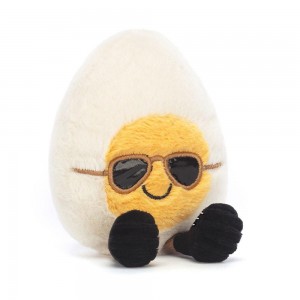 Pluszaki Jellycat Amuseables Boiled Jajko Chic,14cm x 9cm x 4cm Białe | Polska VIOJ-25701