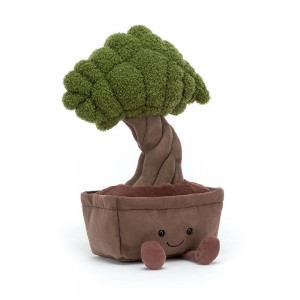 Pluszaki Jellycat Amuseables Bonsai Tree,38cm x 18cm x 13cm Zielone | Polska IFCJ-35418