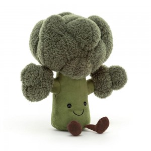 Pluszaki Jellycat Amuseables Broccoli,25cm x 22cm x 7cm Zielone | Polska NEWD-07148