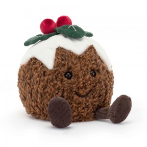 Pluszaki Jellycat Amuseables Christmas Pudding,17cm x 13cm x 12cm Brązowe | Polska MRAY-31097