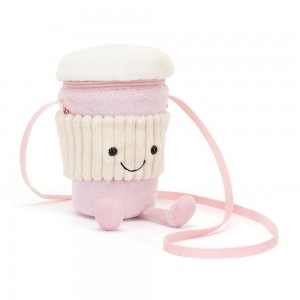 Pluszaki Jellycat Amuseables Coffee-To-Go Pink,20cm x 9cm x 9cm Różowe | Polska NXOQ-46751