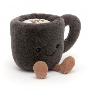 Pluszaki Jellycat Amuseables Coffee Cup,14cm x 10cm x 9cm Czarne | Polska CBHM-10384