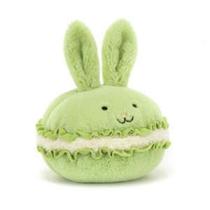 Pluszaki Jellycat Amuseables Dainty Dessert Króliczek Macaron,12cm x 12cm x 12cm Zielone | Polska DWTF-15483