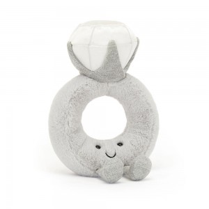 Pluszaki Jellycat Amuseables Diamond Ring,20cm x 12cm x 5cm Szare | Polska NLHB-53968