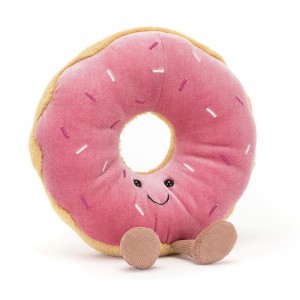 Pluszaki Jellycat Amuseables Doughnut,18cm x 17cm x 6cm Różowe | Polska HSAT-48501