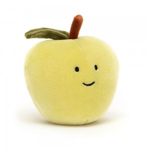 Pluszaki Jellycat Amuseables Fabulous Fruit Apple,8cm x 9cm x 7cm Zielone | Polska HVWX-76983