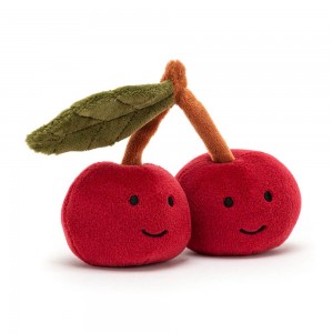 Pluszaki Jellycat Amuseables Fabulous Fruit Cherry,9cm x 11cm x 5cm Czerwone | Polska AZOF-82460