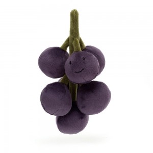 Pluszaki Jellycat Amuseables Fabulous Fruit Grapes,17cm x 9cm x 9cm Fioletowe | Polska KISG-24871