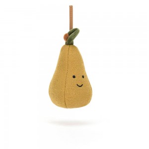 Pluszaki Jellycat Amuseables Festive Folly Pear,10cm x 6cm x 6cm Żółte | Polska KNVZ-73619